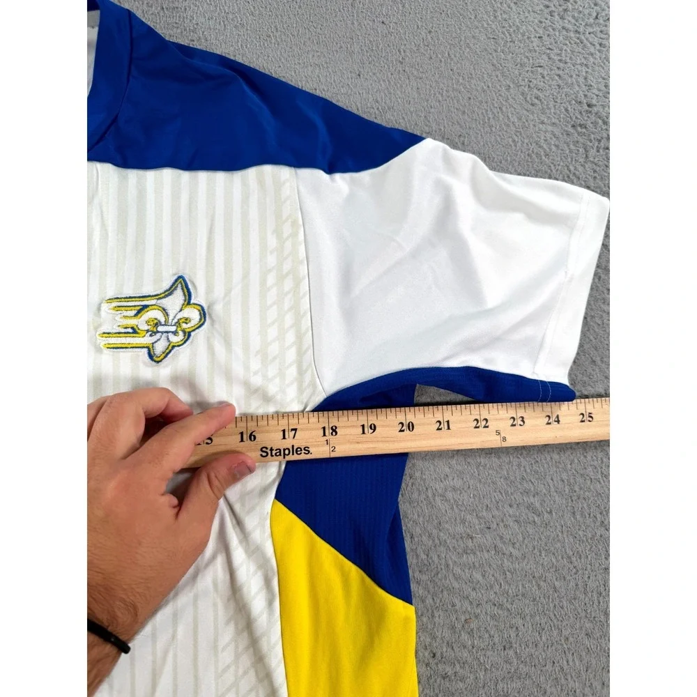 Adidas Limestone Saints Jersey Men's‎ Medium White Striped NCAA Climacool